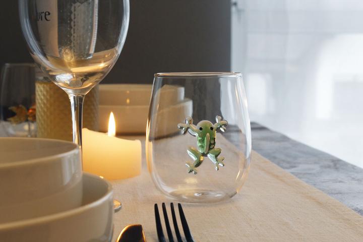 Immagine prodotto Winkee - Drinking Glasses - Handmade Glasses Frog