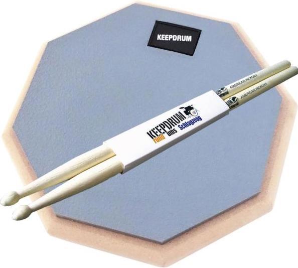 keepdrum DP-BL12 Drum Practice Pad Blauw oefenpad 12 inch