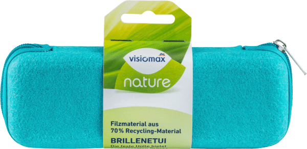 Actual product image dm Visiomax NATURE case with zipper grey or black