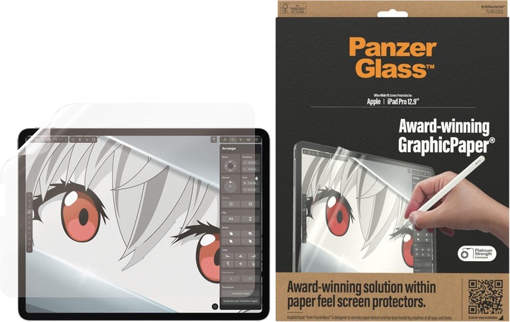 Actual product image PanzerGlass Graphic Paper (1 Piece, iPad Pro 12.9 2020 (4. Gen), iPad Pro 12.9 2021 (5th Gen), iPad Pro 12.9 2018 (3. Gen))