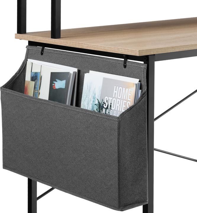 Actual product image tectake Desk with shelf and fabric bag (80 x 55 x 90 cm)