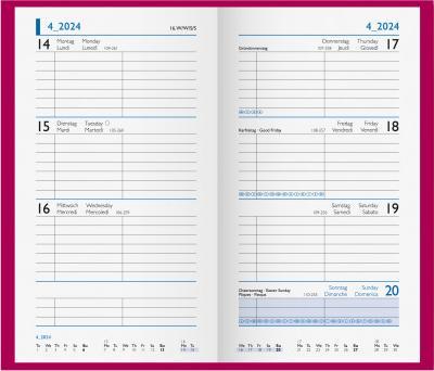 Actual product image Biella Pocket Agenda Colorful 7 (8.7 x 15.3 cm, German, French, Italian, English)
