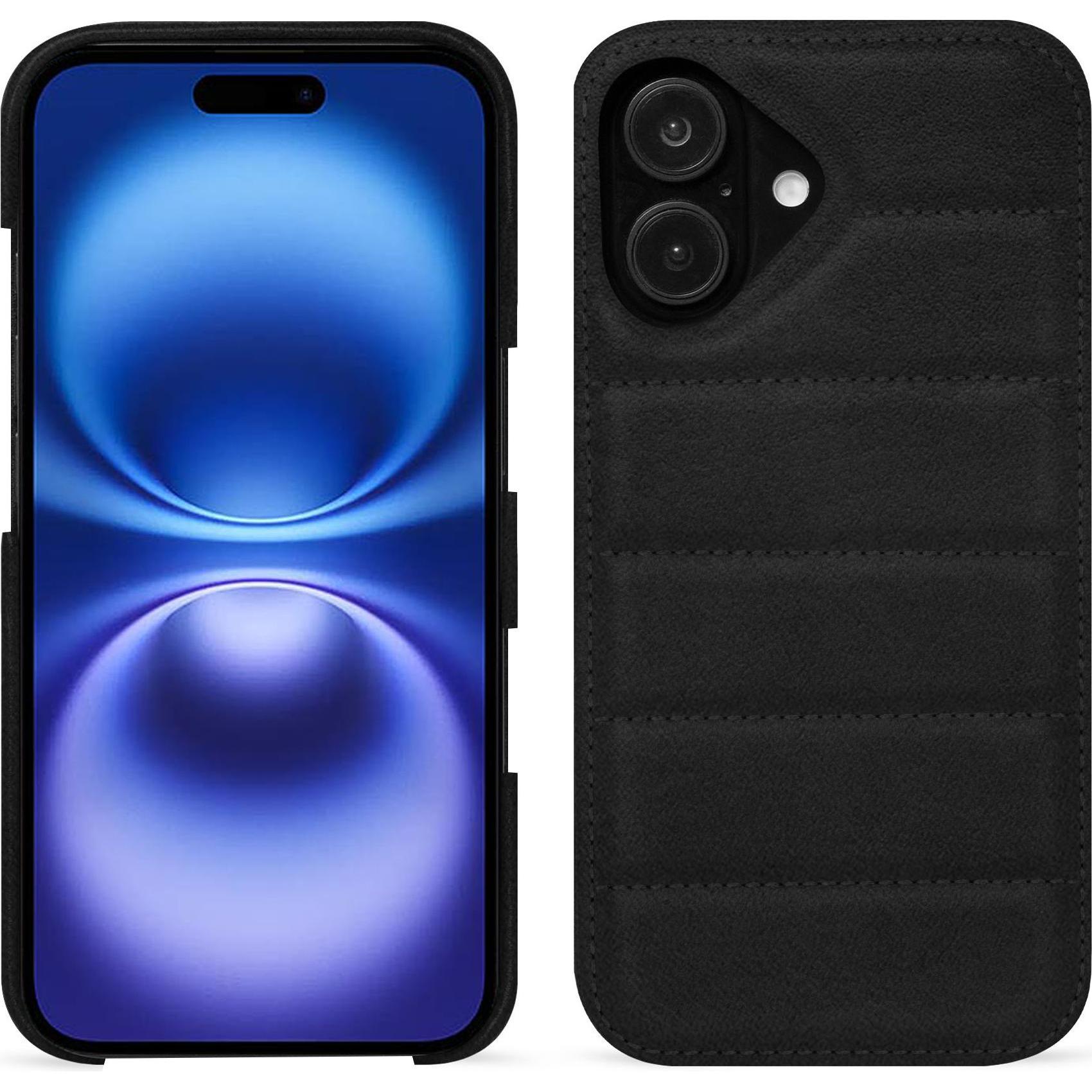 Noreve Lederschutzhülle (Apple iPhone 16), Smartphone Hülle, Schwarz