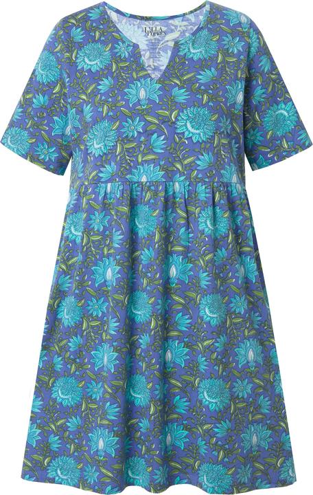 Produktbild Ulla Popken Longshirt, Blüten, V-Ausschnitt, Halbarm, Taschen (62)