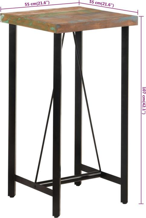 Produktbild vidaXL Bartisch (55 x 55 x 107 cm)