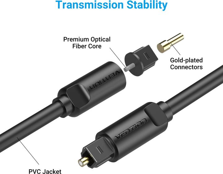 Image du produit Vention Optical Fiber Audio Cable (3 m, Optique)