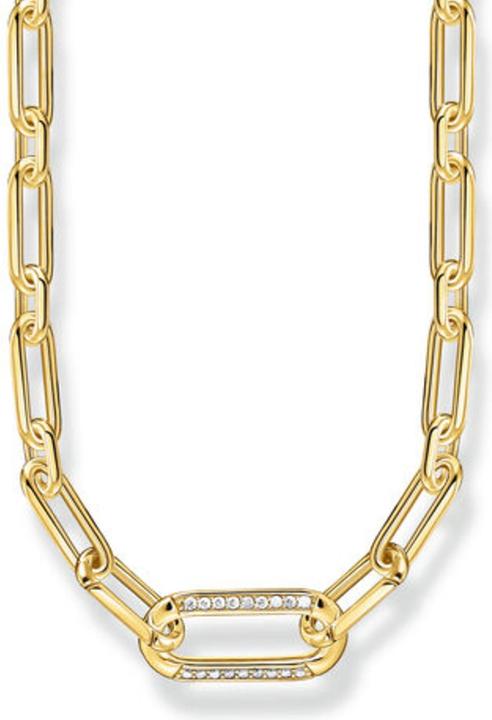 Produktbild Thomas Sabo Gliederkette mit steinbesetztem Ankerelement vergoldet (925er Silber, 40 - 45 cm)