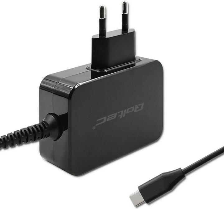 Image du produit Qoltec Ładowarka GaN POWER PRO | 1xUSB-C | 45W | 5-20V | 2.25-3A | Czarna (45 W, 1 portion)