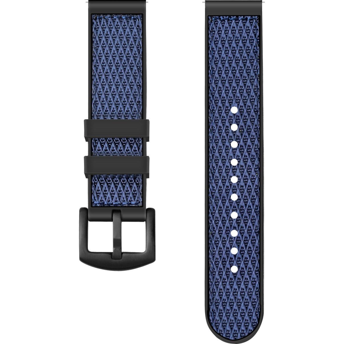 Strap-it Armband (Silikon, Nylon), Uhrenarmband, Blau