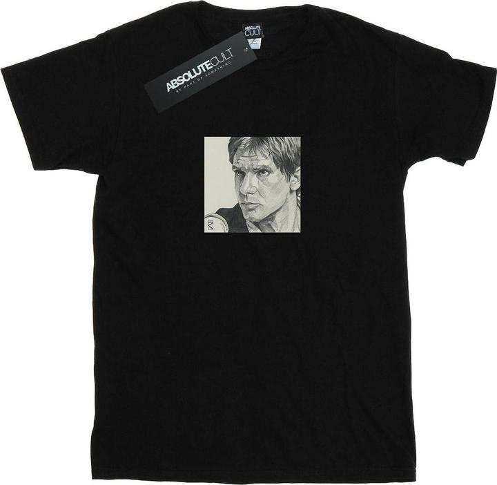 Actual product image Star Wars Mens Han Solo Drawing T-Shirt (S)