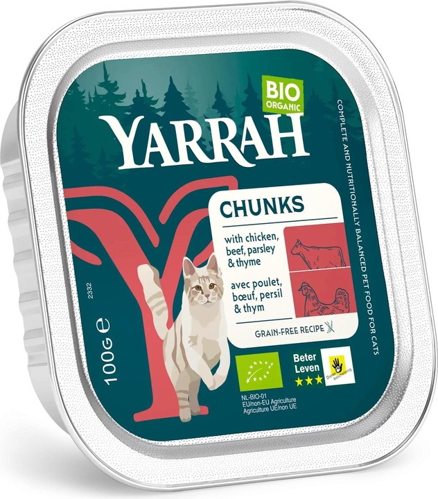 Produktbild Yarrah BIO Nassfutter Rind & Huhn (Junior, Adult, Senior, 1 Stk., 100 g)
