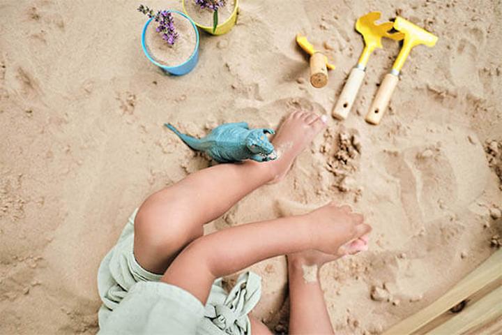 Actual product image Plum Treasure Beach wooden sandpit