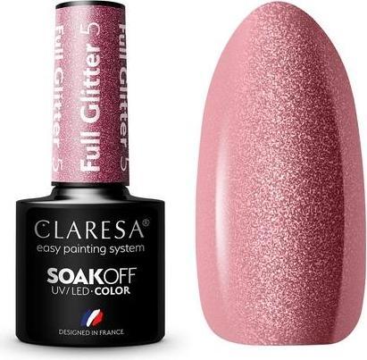 Immagine prodotto Claresa Smalto UV full glitter 5ml - Confezione da 5 (Vernice UV gel)