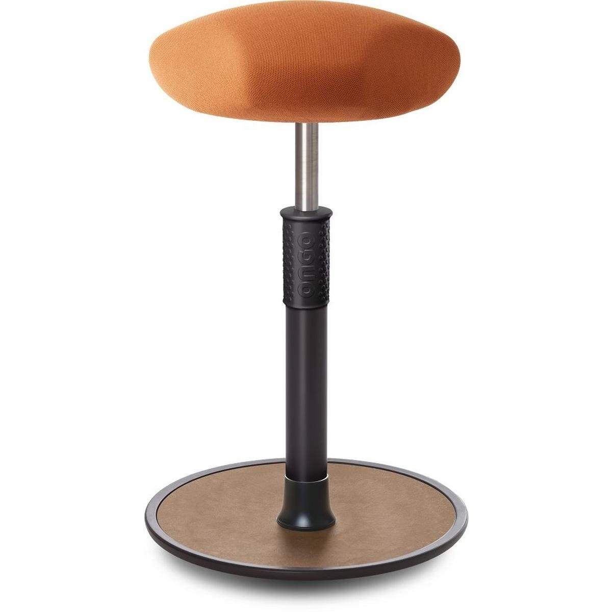 Ongo, Bürostuhl, Sitz- Stehhocker Free Tall Triangel Gestrick Orange schwarz /Natur