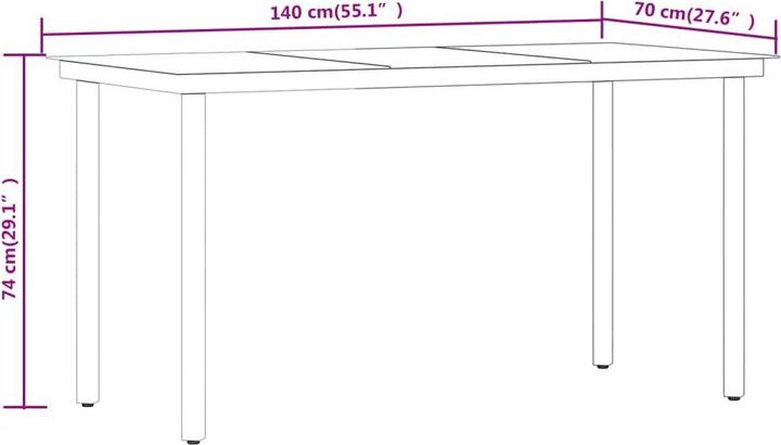 Produktbild vidaXL Garten Essgruppe