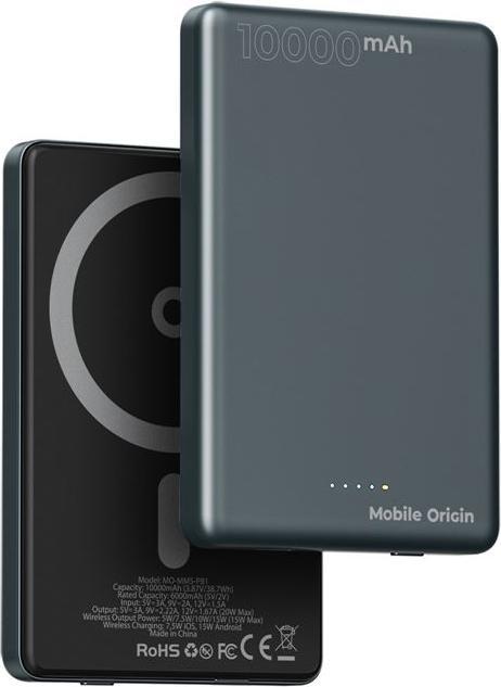 Image du produit Mobile Origin Powerbank Metal Slim 10000mAh PB1 Powerbank - Gr - 10000 mAh (10000 mAh)