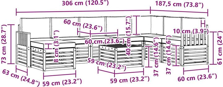 Produktbild vidaXL Outdoor-Sofa