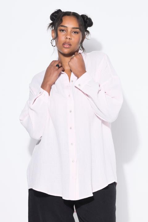 Immagine prodotto Studio Untold Blusa di mussola dal taglio oversize con collo da camicia e maniche lunghe (58)