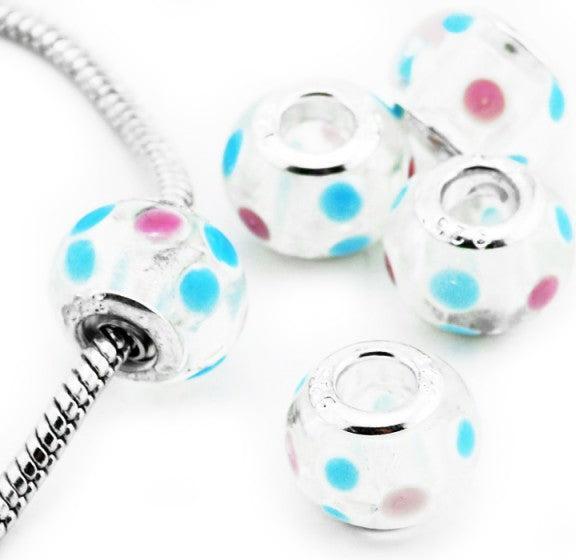 Produktbild Hermex Glas Bead versilbert 925 - Silbrig Transparent (Silber 925, Metalllegierung in Kombination mit Glas)