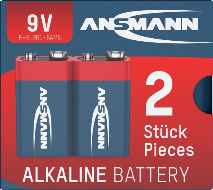 Produktbild Ansmann 9 V Block-Batterie Alkali-Mang (2 Stk., 9V Block, 550 mAh)
