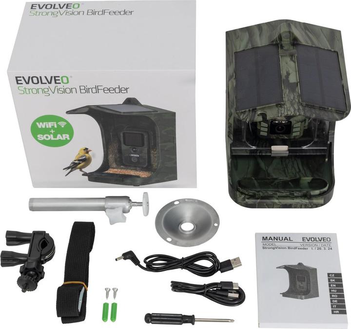 Produktbild Evolveo StrongVision BirdFeeder - Smart Bird Feeder with Camera and Solar Panel