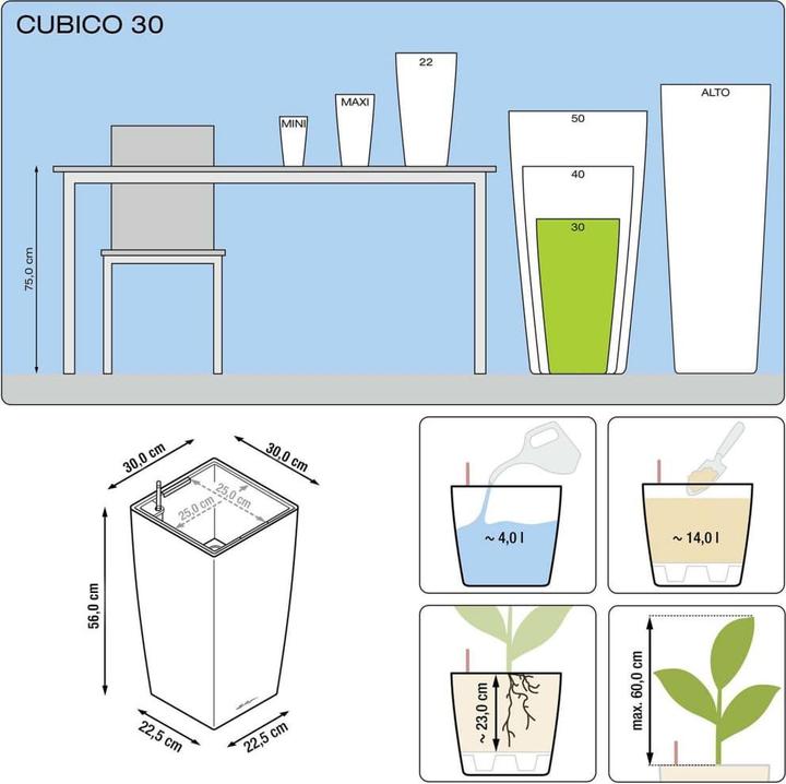 Produktbild Lechuza Cubico 30 (29.50 cm)
