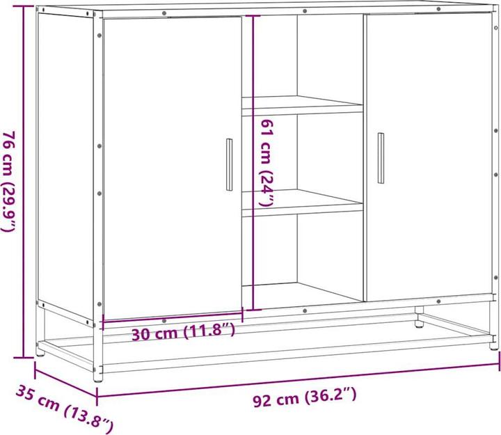 Produktbild vidaXL Sideboard (92 x 35 x 76 cm)