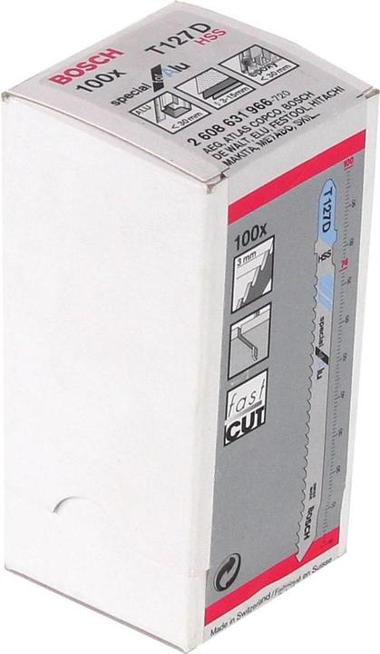 Image du produit Bosch Professional Zubehör PRO Alu T127D Lame de scie sauteuse, 100 mm, 100 pcs.