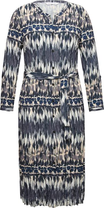 Produktbild Miamoda Midikleid, bequem geschnitten, Crash, Alloverdruck. Rundhals, Langarm (52)