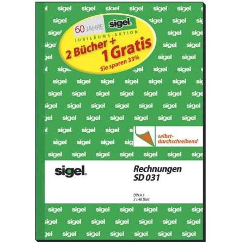 Sigel, Formular, Rechnungsblock Papierformat: DIN A5 selbstdurchschreibend: Ja