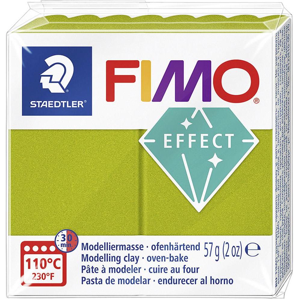 6x Fimo Mod.masse effetto verde metallizzato