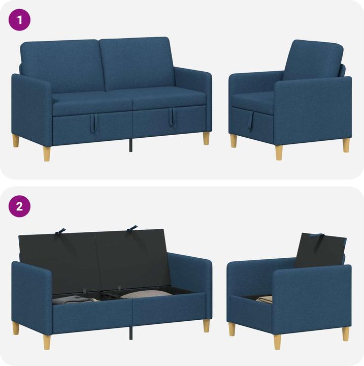 Produktbild vidaXL Sofa Set (1-Sitzer, 2-Sitzer)
