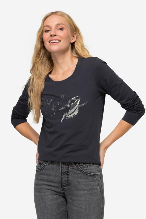 Image du produit Laurasøn T-shirt à motif baleine, col rond et manches longues (S)
