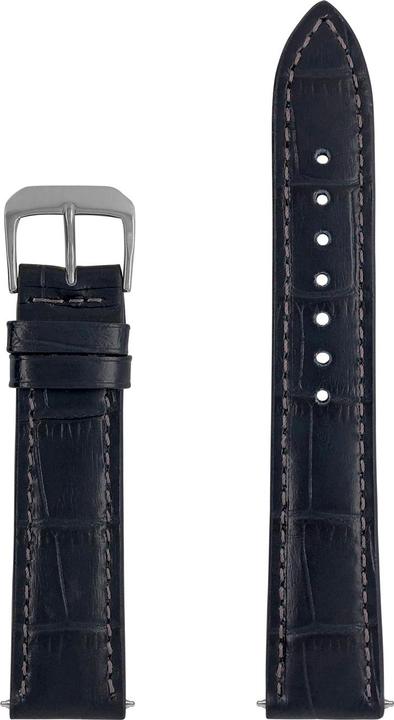 Zeppelin Schwarzes Lederband 18 mm