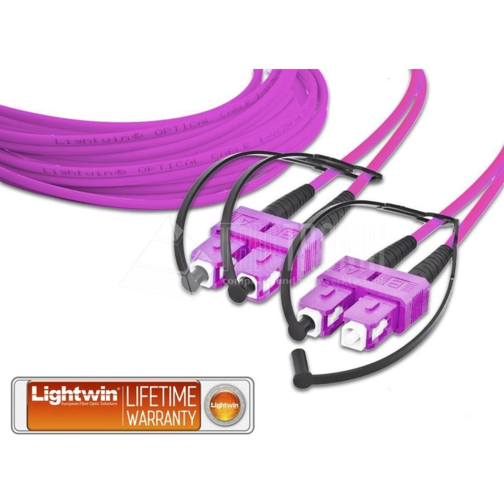 Wirewin High Quality Duplex LWL Patchkabel, MM OM4, SC, Netzwerkkabel