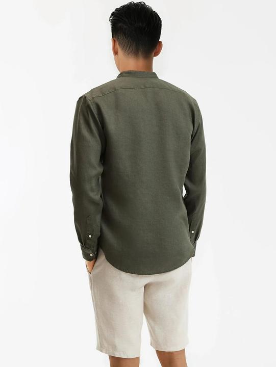 Actual product image La Redoute Collections Gerades Leinenhemd mit Stehkragen (XXL)