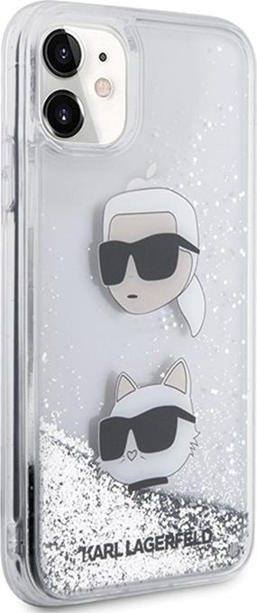 Produktbild Karl Lagerfeld KLHCN61LDHKCNS iPhone 11 / Xr 6.1" srebrny/silver hardcase Liquid Glitter Karl & Chou (Apple iPhone 11)