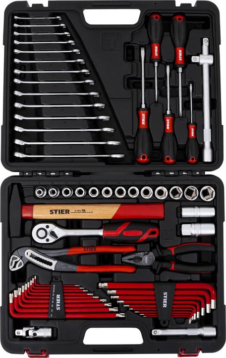 Image du produit Stier Valise à outils avec assortiment de 60 outils (60 pièces)