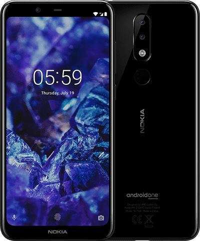 Produktbild Nokia 5.1 Plus (32 GB, Schwarz, 5.86", Hybrid Dual SIM, 13 Mpx, 4G)