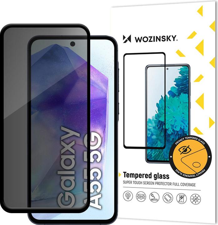 Produktbild Wozinsky Privacy Glass Tempered Glass Privacy with Anti-spy Filter for Samsung Galaxy A55 (1 Stk., Samsung Galaxy A55)