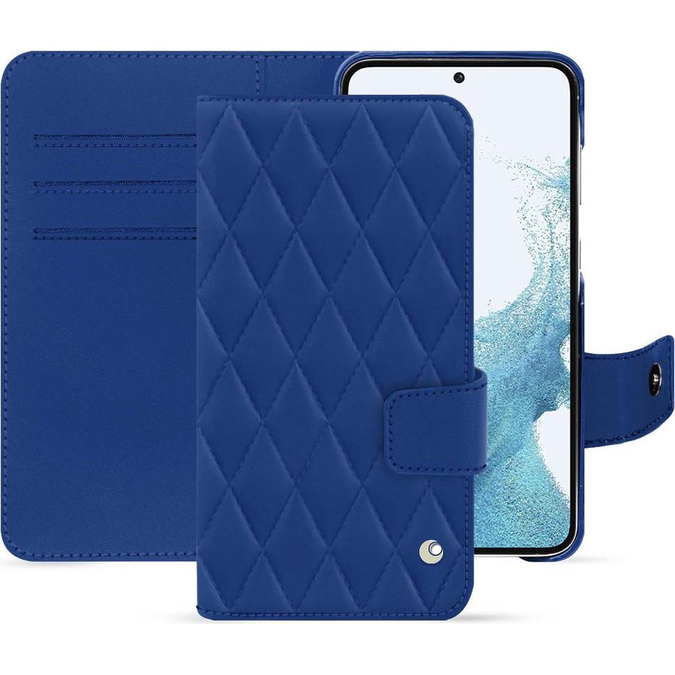 Noreve Lederschutzhülle Samsung Galaxy S23 (Samsung Galaxy S23), Smartphone Hülle, Blau