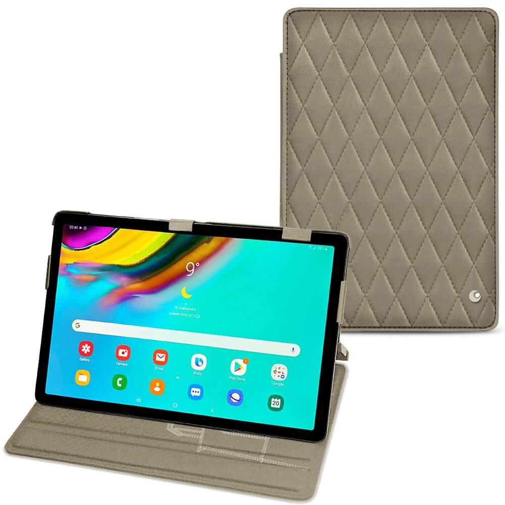 Noreve Lederschutzhülle horizontal (Galaxy Tab S5e), Tablet Hülle, Beige