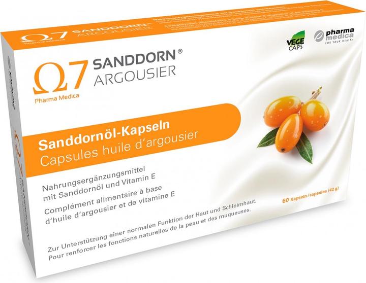 Sanddorn Huile d'argousier Argousier (60 pièce(s), Capsules, 65 g)