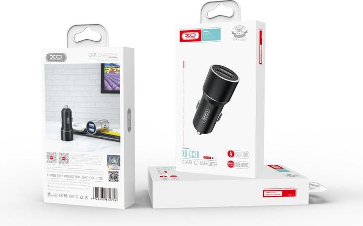 Actual product image xO car charger CC30 2x USB 2,4A black