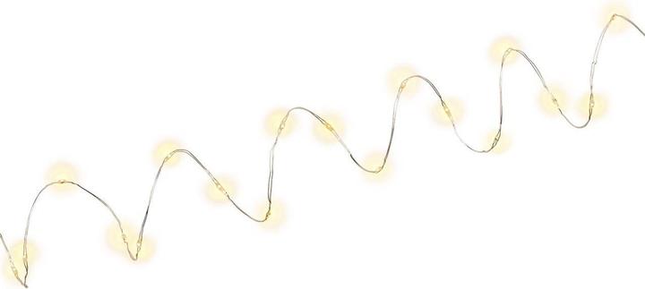 Actual product image Berrybase 20 LED Silver Wire Light Chain incl. Timer, was (1.05 m)