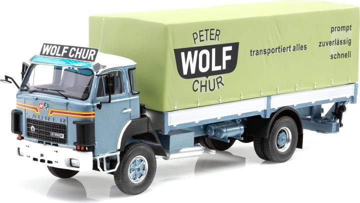 Produktbild AutoCult Saurer D250B Pritsche Plane Peter Wolf Chur