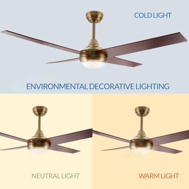 Produktbild M Mimotec Ceiling Fan with Dimmable LED Light, Remote Control, DC Motor, 6 Speeds, Timer, Energy Efficient