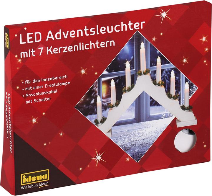 Actual product image Idena Advent chandelier LED decorative light white (55 cm, 1 x)