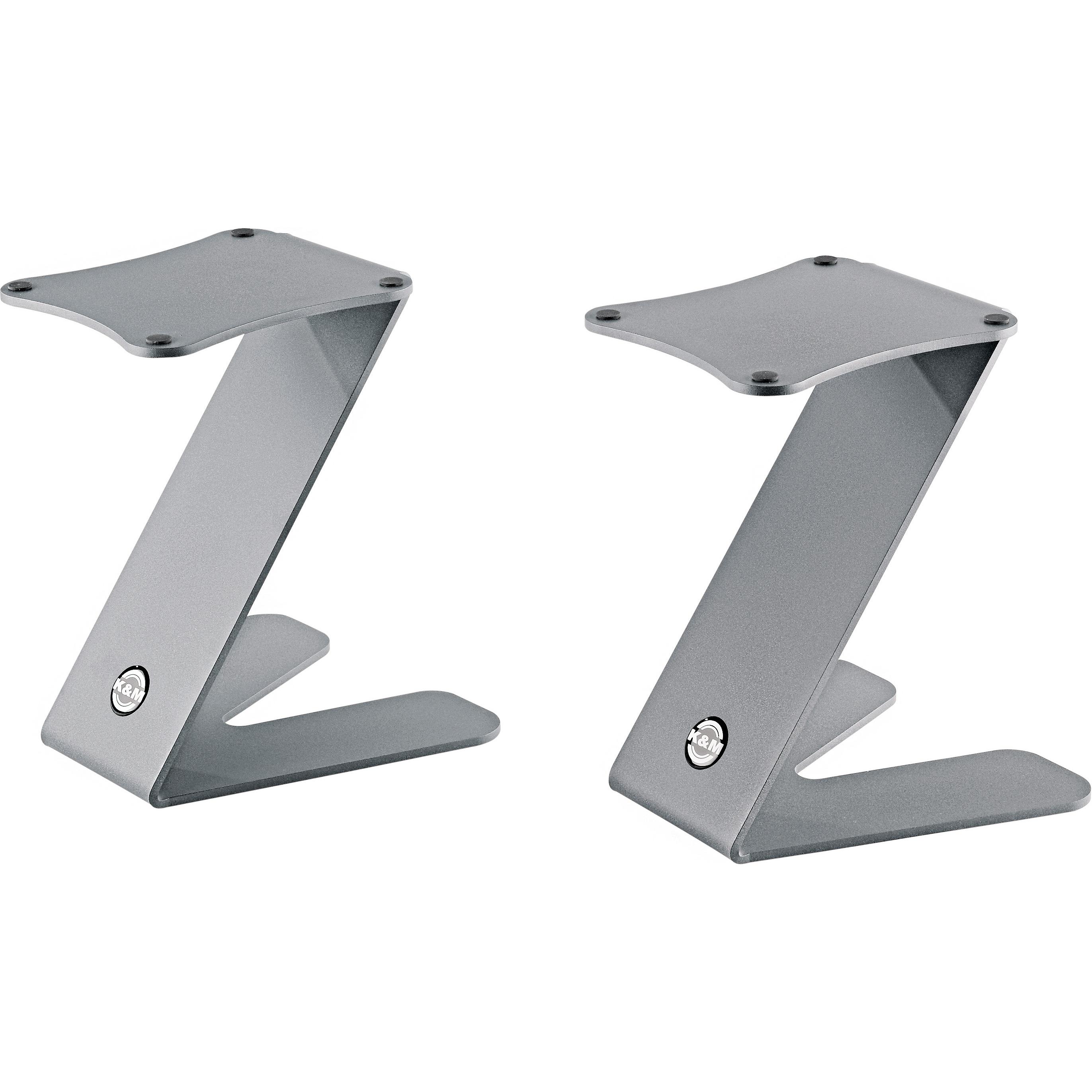 K&M 26773 Monitor Tischstativ »Z-Stand« - basaltgrau (1 Stk., Ständer), Lautsprecher Ständer + Wandmontage, Grau