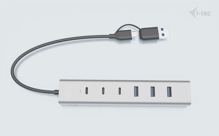 Produktbild i-tec Cahubmetal7 (USB-A, USB-C, 7 Ports)